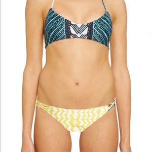 Mara Hoffman Yellow Tribal Bikini Bottoms M